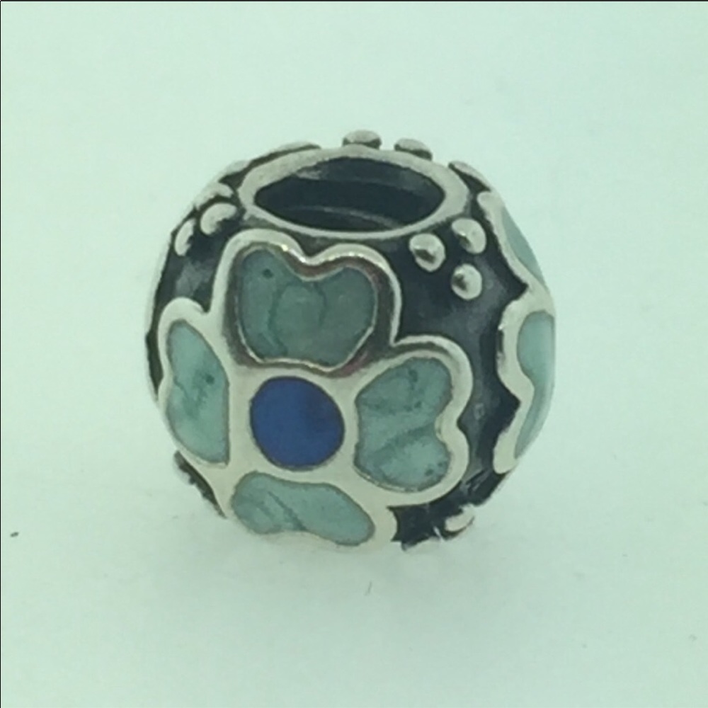 Pandora blue enamel daisy charm
